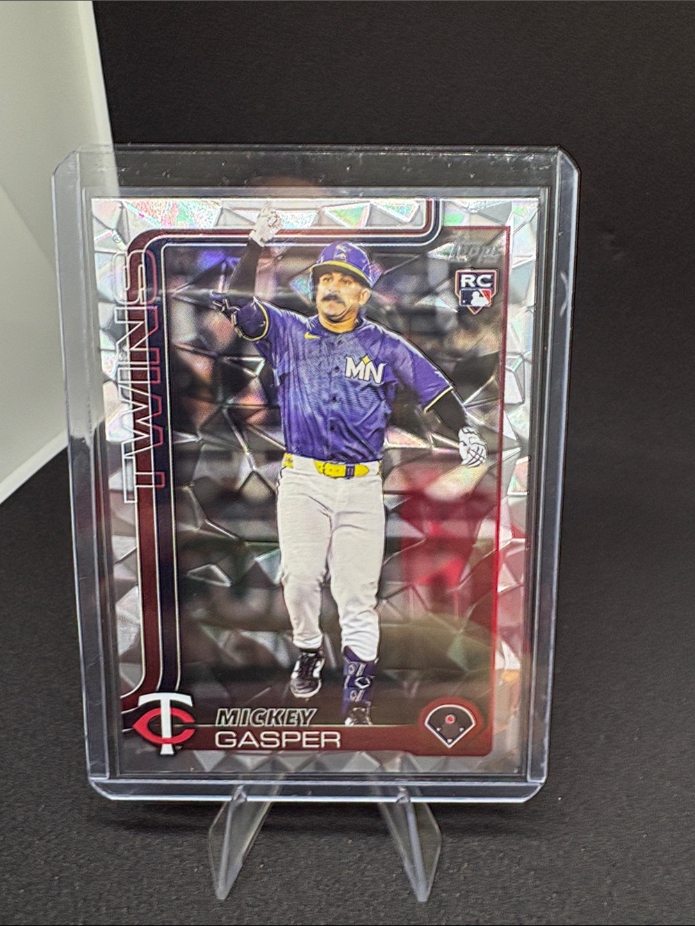 Topps Twins Mickey Gasper Rookie Baseball Card - Ice Prism
